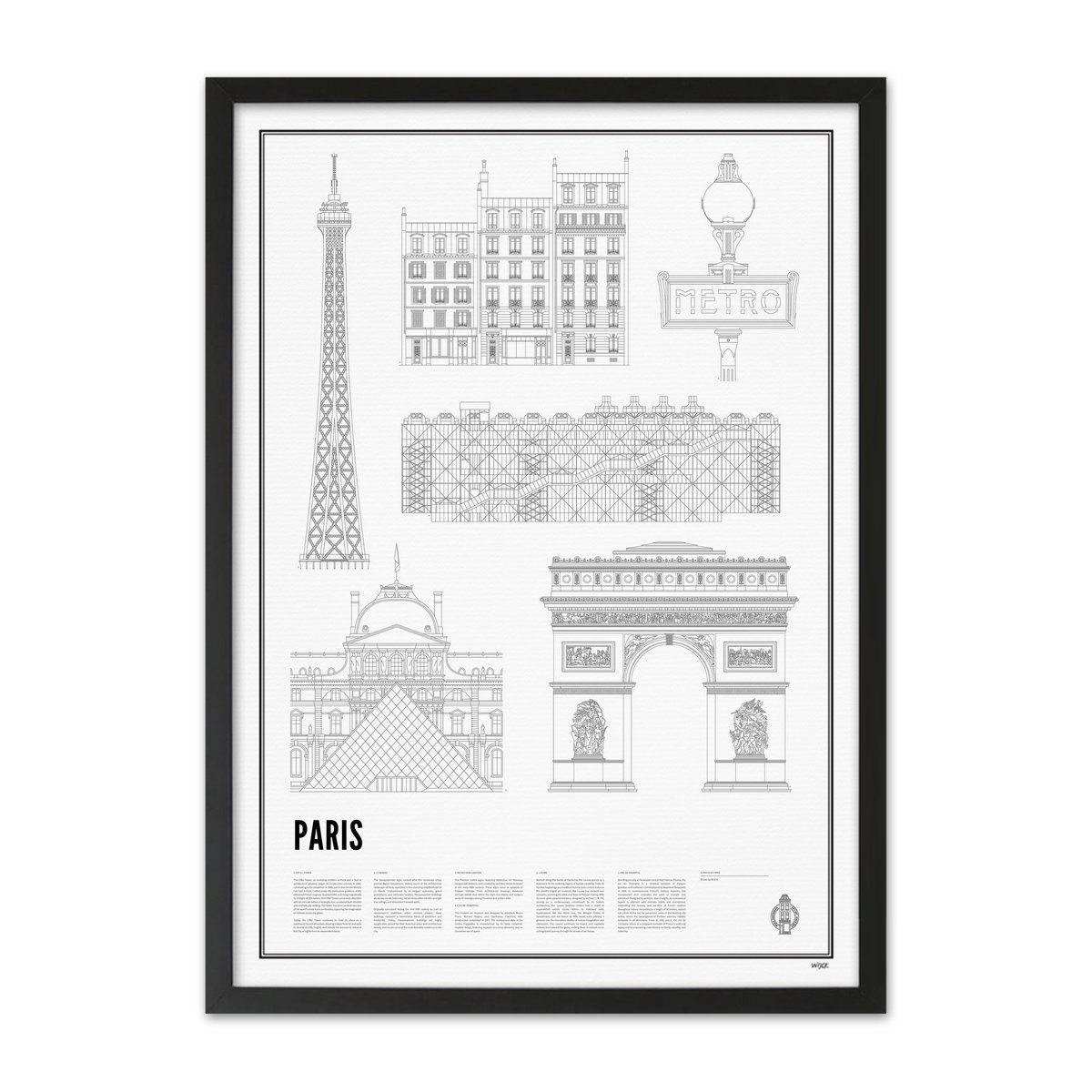 Poster von Iconics of Paris | WIJCK.